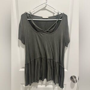 Entro Charcoal Short Sleeve Top